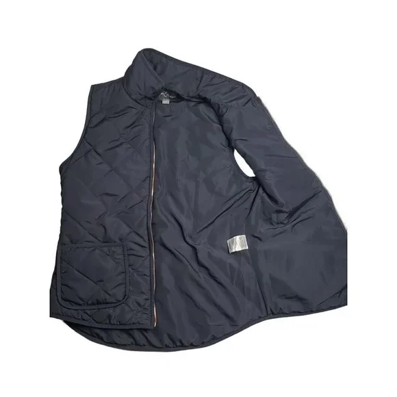 Market & Spruce Navy blue sleeveless quilted vest, size Small - Picture 4 of 5